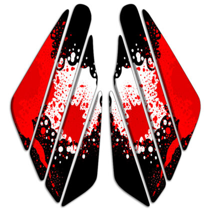 BLACK RED ÜNIVERSAL DEPO YAN PAD BASKILI PARÇALI 002 - AEGIS - Motosiklet Aksesuarları