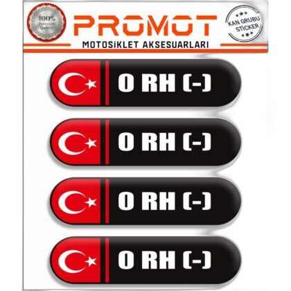 KAN GRUBU 3D STİCKER 4’LÜ SET 024 - AEGIS - Motosiklet Aksesuarları