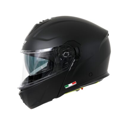SWAY SW 917 Solid Matt Siyah Çene Açılır - SWAY - Çene Açılır Kasklar